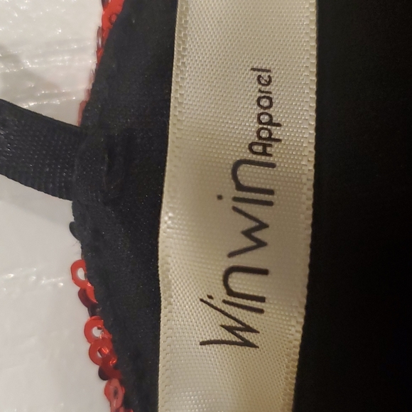 Ladies red and black sequin dress - Picture 3 of 5